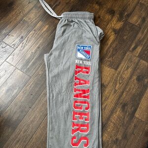 New York Rangers Mens Gray Sweatpants